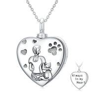 wholesale Urn Necklaces For Ashes 925 Sterling Silver Dog/cat/wolf Ash Necklace Cremation Pendant Keepsake Memorial Jewelry Christmas Gifts For Women Pet Lovers -style_name:5-Cat