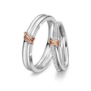 D Wedding Ring Set