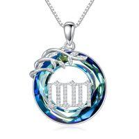 wholesale TOUPOP Angel Number Necklace For Women White Gold Plated 925 Sterling Silve Numerology Jewelry With Crystal Birthday Christmas Wedding Gifts For Mom Wife Girlfriend Sister Friend -style_name:000