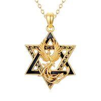 wholesale Phoenix Necklace Phoenix Jewelry For Women S925 Sterling Silver Celtic Phoenix Rising Phoenix Necklace For Women -style_name:Phoenix Star of David Necklace
