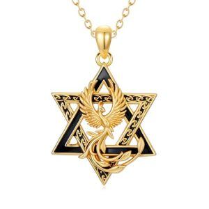 Phoenix Star of David Necklace