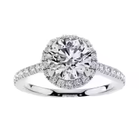 TOUPOP 10k/14k/18k Gold D Color Moissanite Engagement Ring-style_name:K Moissanite
