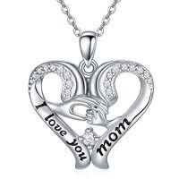 wholesale Gift For Mom/sister 925 Sterling Silver Sister/mom Necklace Jewelry Birthday Christmas Gifts For Women -style_name:B006-Mom Necklace