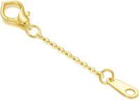 wholesale 14K Gold (Au585) Hypoallergenic Nickel-Free Jewelry Extender Chain - 1/2/3 Inch Lengths for Necklace Bracelet Anklet - Durable Clasp Gift-Ready Packaging-1inch