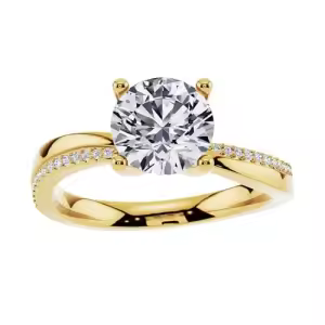 J Moissanite Ring