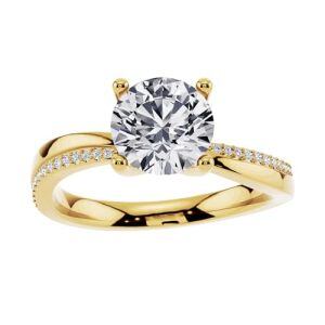 J Moissanite Ring