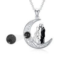 wholesale TOUPOP Nightmare Necklace 925 Sterling Silver Jack And Sally Jewelry Jack And Zero Necklace -color_name:I Love You-100 languages