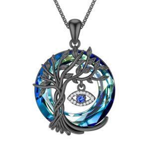 Evil Eye-Blue Crystal-Black Gold