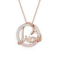wholesale TOUPOP Gifts For Women, Sterling Silver Mom Daughter Necklace, I Love You Mom Jewelry Birthday Mothers Day Jewelry Gifts For Mama Mother Grandma Daughter -style_name:C-circle opal necklace