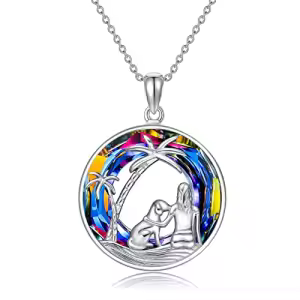 Dog Necklaces with Volcano Crystal