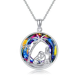 Dog Necklaces with Volcano Crystal