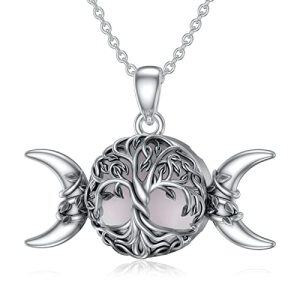 Triple Moon Goddess Necklace