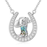 wholesale Horseshoe Necklace 925 Sterling Silver Western Cowgirl Necklace Cowboy Pendant Country Jewelry Christmas For Women -style_name:Cowboy Boots