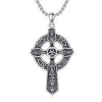 wholesale Cross Necklace 925 Sterling Silver Cross Pendant Christmas Fathers Day Birthday Gifts For Men Gifts For Father Gifts For Dad Brother Husband Son -style_name:C02 Celtic Cross