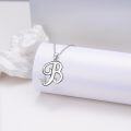 wholesale 925 Sterling Silver Heart Moissanite Letter B Necklace Anniversary Birthday Christmas s for Mom Her Wife-0-4