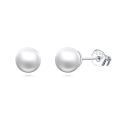 wholesale 925 Sterling Silver Classic Pearl Stud Earrings-0-0