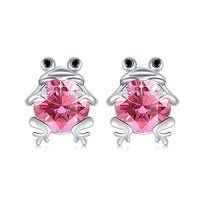 wholesale TOUPOP Frogs Gifts Frog Earring S925 Sterling Silver Frog Earrings Frog Jewelry Birthday Gifts For Daughter Granddaughter, July Birthstone Earrings -color_name:B-10-Oct