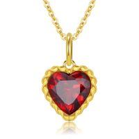 TOUPOP 14k Gold Crystal Y Lariat Necklace with Diamond Heart Celtic Knot-style_name:Crystal Heart Necklace
