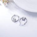 wholesale 925 Sterling Silver Frog Huggie Hoop Earrings for Sensitive Ears-0-2
