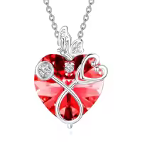 TOUPOP Sterling Silver Crystal Butterfly Stethoscope Necklace Nurse Gift-style_name:07-July