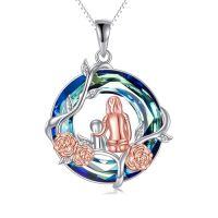 wholesale TOUPOP Birthday Gifts For Mom 925 Sterling Silver Rose Flower Necklace Mother And Daughters Sons Jewelry Mothers Day Christmas Gifts For Women -style_name:A-Rose Flower-1 Children