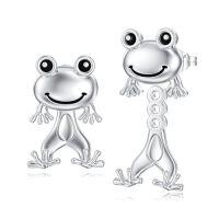 wholesale 925 Sterling Silver Hippo Frog Cow Axolotl Elephant Stud Earrings For Women Hypoallergenic Animal Jacket Earrings Cute 3d Earring Mothers Day Gifts For Mom Jewerly Gifts For Women Daugther Birthday Anniversary Graduation -style_name:Frog-B