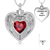 TOUPOP Sterling Silver Tree Of Life Urn Necklace Holds Ashes With Filler Kit-style_name:1-Swan