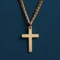 wholesale 925 Sterling Silver  4MM Cuban Link Cross Pendant Necklace for Men-0-5