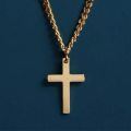 wholesale 925 Sterling Silver  4MM Cuban Link Cross Pendant Necklace for Men-0-5