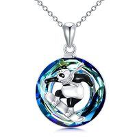 wholesale Animal Necklace 925 Sterling Silver Animal Pendant Women Jewelry Christmas Gifts For Women -style_name:Panda-A