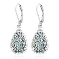 wholesale Flower Earrings For Women 925 Sterling Silver Lotus/cherry Blossoms/sunflower/snowflake/daisy/rose Earrings Floral Jewelry Christmas Gifts For Women -style_name:3-Lotus-C