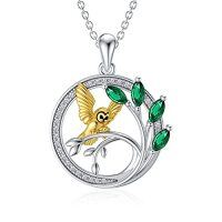 wholesale Animal Necklace 925 Sterling Silver Animal Pendant Women Jewelry Christmas Gifts For Women -style_name:Owl-A
