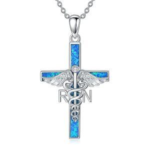 B00-Blue Opal RN Caduceus