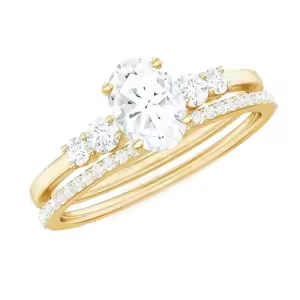 B Moissanite Ring