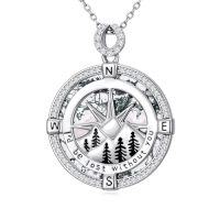 wholesale TOUPOP Christmas Gifts For Wife Compass Necklace Sterling Silver Compass Urn Necklace Cremation Jewelry For Women Wife Girlfriend Mother Sister -style_name:F03-Mountain