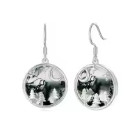 TOUPOP Sterling Silver Abalone Shell Tree Of Life Dangle Earrings-style_name:4-Mountain-Moss Agate