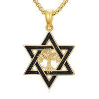wholesale Gold Star Of David Necklace 925 Sterling Silver Cross/lion/eagle/dragon/phoenix/celtic Knot Pendant Jewish Jewelry Christmas Gifts For Men Women -style_name:Tree of Life