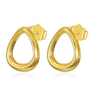 Gold Teardrop Stud 14k Gold