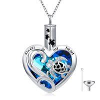 wholesale TOUPOP Urn Necklaces For Ashes 925 Sterling Silver Tree Of Life Heart Cremation Jewelry For Ashes Jewelry Gifts For Human Ashes Keepsake Memorial Jewelry For Women Men -style_name:Turtle Urn