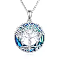 TOUPOP Sterling Silver Crystal Hummingbird Cardinal Necklace-style_name:Hummingbird
