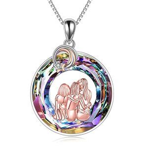 Style 3-Three Sisters-Purple Circle Crystal