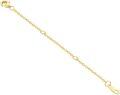wholesale 14k Yellow Gold Oval Link Chain Extender with Lobster Clasp-0-0
