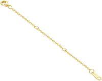 wholesale 14k Yellow Gold Oval Link Chain Extender with Lobster Clasp-style 5-3"chain=3x1"