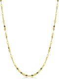 wholesale 10k Solid Gold 1.8mm Dainty Yellow Gold Italian Mirror Link Chain Necklace  for Women Girls 16/18/20/22/24-0-0