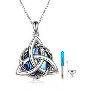 2-Celtic Knot Urn Necklace(Abalone)
