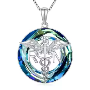 RN Blue Crystal Necklace