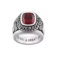TOUPOP Sterling Silver Birthstone Personalized 2025 Graduation Rings-style_name:Class F