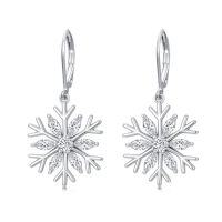 wholesale Flower Earrings For Women 925 Sterling Silver Lotus/cherry Blossoms/sunflower/snowflake/daisy/rose Earrings Floral Jewelry Christmas Gifts For Women -style_name:2-Snowflake
