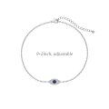 wholesale 925 Sterling Silver Eye Bracelet With Blue Gemstone And Crystal Details-0-5