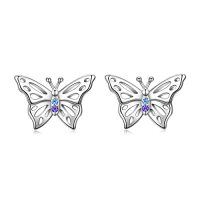 wholesale Animal Stud Earrings 925 Sterling Silver Dolphin/butterfly/sea Turtle/frog/axolotl Stud Animal Earrings Jewelry Christmas Gifts For Women -style_name:Butterfly Earrings